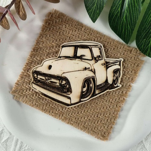 Wood fridge magnet ford - wood,