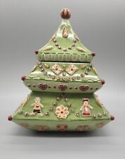 Pastry box cookie jar Villeroy & Boch ginger fancy Christmas tree collectible