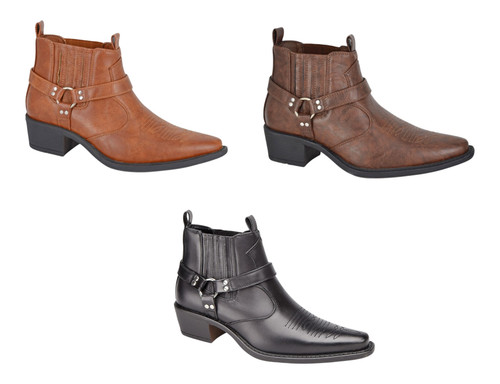 Brass mens western boots - brass,