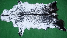 New Goat hide Rug Hair on Area Rug Size 36"x24" Animal Leather Goat Skin 180