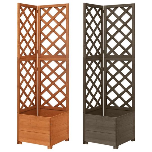 Wooden corner lattice planter - lattice,