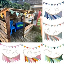 Nursery Fabric Bunting Pennant 10 Flag Banner Party Room Decoration Baby Shower