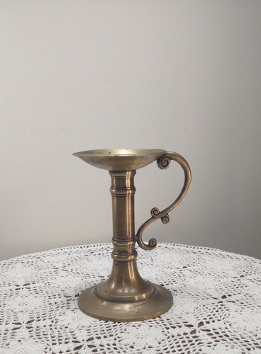 Brass chamberstick candlestick - chamberstick,