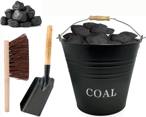 Metal coal bucket - coal,