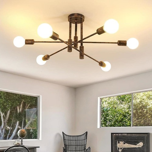 Bronze sputnik ceiling - bronze, light