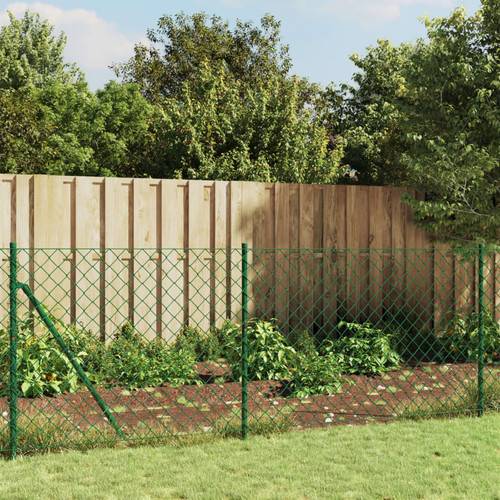 Chain link fence green 8x25m - link,