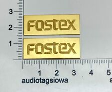 Fostex Speaker Grill Badges Custom Made Engraved Polished Solid Brass PAIR