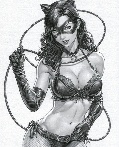 Catwoman black mask and - black,
