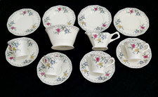 FINE ANTIQUE ART DECO 14 PIECE ENGLISH TUSCAN CHINA TEA SET IN GOOD CONDITION