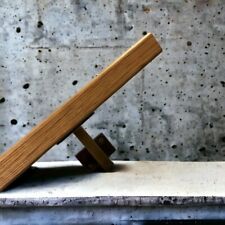 Handrail Stair Rail - Rectangle Oak with Antique Brass Square or Round Brackets