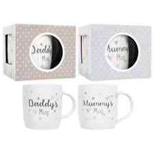 Mummy Daddy Mugs Cups Bone China New Parents Baby Shower Gift Box Pack Of 2