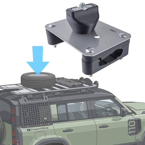 Spare steel wheel roof mount - spare,