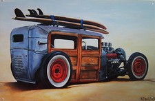 Woody Ratrod Metal Sign
