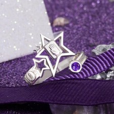 Anime  JoJo's Bizarre Adventure Kujo Jotaro Silver Ring Adjustable Jewellery