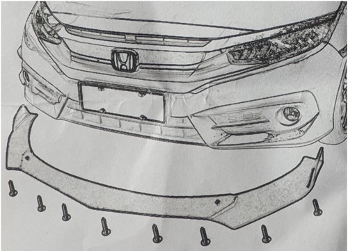 Front spoiler diffuser - front,