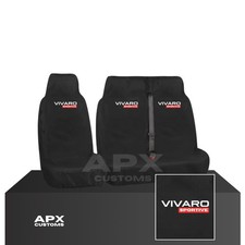 NEW VAUXHALL VIVARO SPORTIVE - HEAVY DUTY BLACK WATERPROOF VAN SEAT COVERS