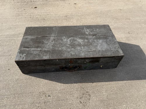 Vintage wooden military box - vintage,