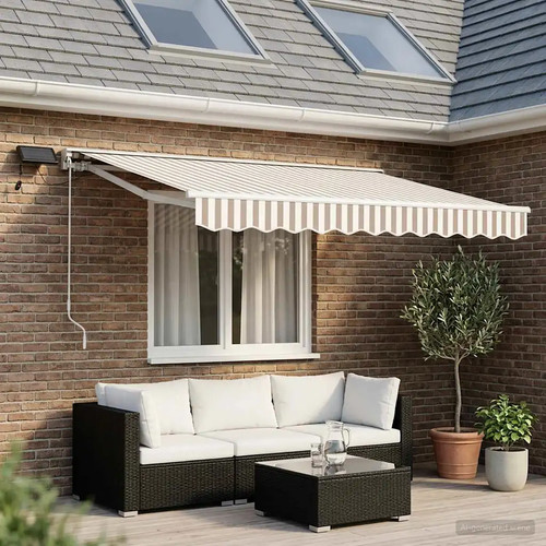 Manual awning frame with leds - manual,