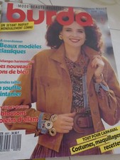 BURDA MODEN FASHION MAGAZINE HARMONIOUS MIXES BEAUTIFUL CLASSICS JANUARY 1990