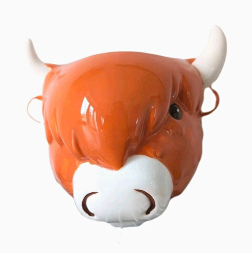 Highland cow ceramic glazed - ceramic,