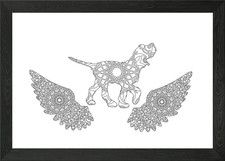 Mandala Italian Spinone Framed