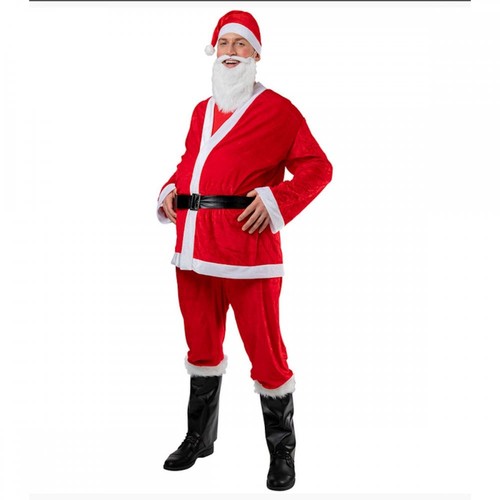 Adult piece velour santa - 6-piece,