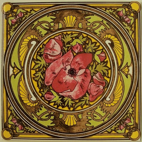 Nightly rest floral tile - rest, 6"