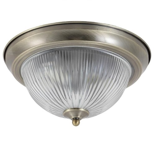 Antique brass clear ribbed - brass,