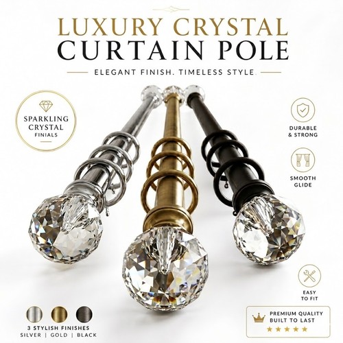 Curtain pole royal crystal - curtain,