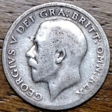 1918 King George V Sixpence 6d