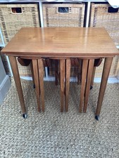 Mid Century Retro Teak Nest of