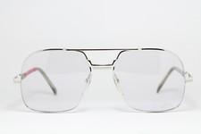XL CAZAL 703 col. 98/83 Vintage Eyeglasses Frame Square Silver 80s Rare