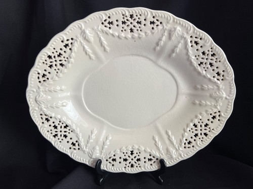 Royal creamware oval serving - creamware,