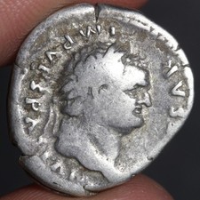 Emperor Titus Denarius Ancient Roman Empire Silver Coin 76AD Caesar Eagle Rome