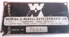 METAL SIGN. WATKINS & NEWALL