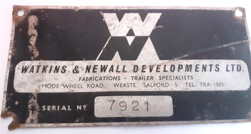 Metal sign watkins newall - sign., &