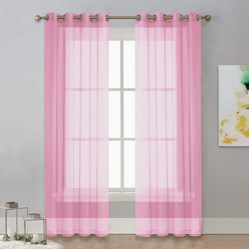 Voile eyelet ring top curtains - eyelet,