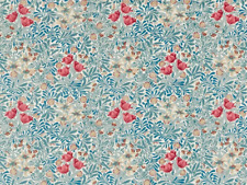 WILLIAM MORRIS CURTAIN FABRIC DESIGN Bower 1.7 METRES BARBED BERRY/INDIGO