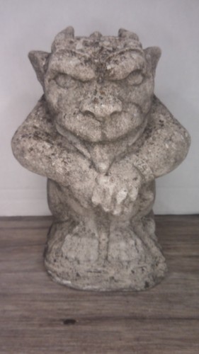 Vintage concrete gargoyle - vintage,