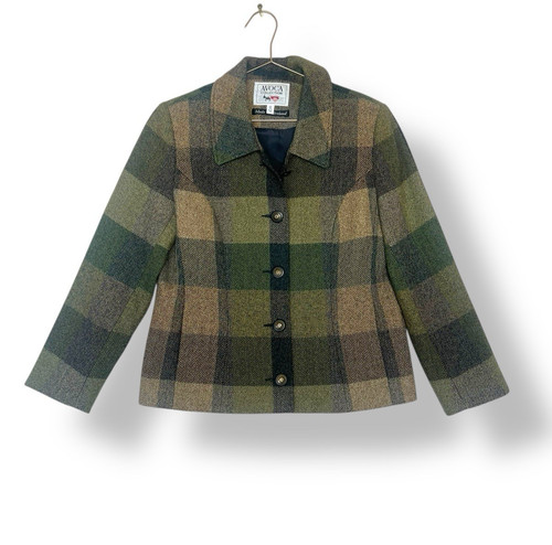 Avoca green tweed blazer size - avoca,