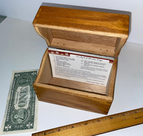 Recipe box wood wooden - recipe,