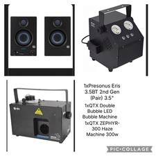 Speakers ,Bubble Machine & Haze Machine