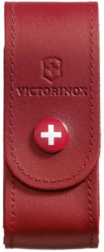 Victorinox red leather belt - red,