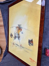 Large Vintage Framed Signed