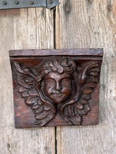 Antique French Oak Wood Putti