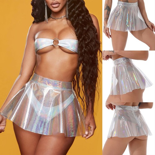 Womens transparent pvc pleated - transparent,