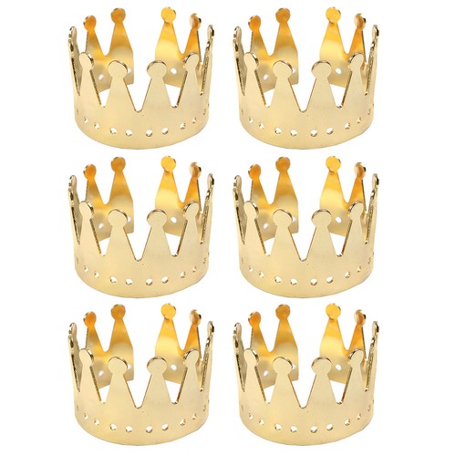6pcs golden crown shaped - golden,