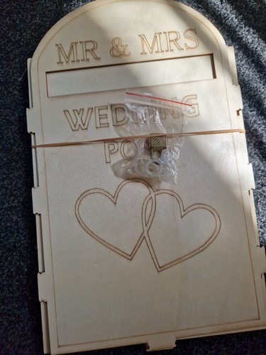 Wooden wedding post box - wooden, with