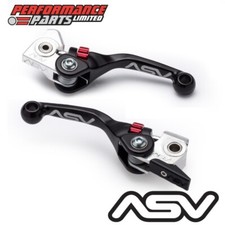 ASV F4 Short Black Adjustable Brake + Clutch Lever Set for Husqvarna FE350 2017