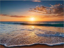 Tile Mural Sunset Sea Beach